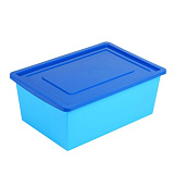 Ящик универсальный Забияка, с крышкой, 30 л, небесно-синий