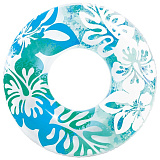 Надувной круг Intex Clear Color Tube, голубой, 91 см