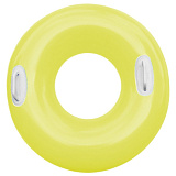 Надувной круг для плавания Intex Глянцевый, с ручками, 76 см, от 8 лет, желтый