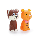 Игрушки для ванной Играем Вместе Тигр + Мишка, в сетке