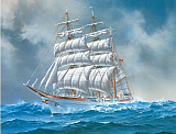 Алмазная картина Корабль, 40*50 см, на подрамнике