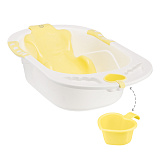 Ванна Happy Baby Bath Comfort V, с анатомической горкой, 40 л, Yellow