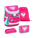 Набор Belmil Ранец Mini-Fit Heart Set, пенал c 2 планками, пенал-косметичка, сумка для обуви