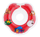 Надувной круг Roxy-Kids Flipper, на шею, для купания малышей, красный