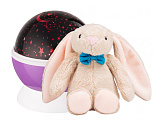 Ночник-проектор звездного неба Roxy-Kids с игрушкой Bunny, фиолетовый