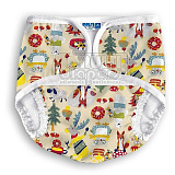 Трусики Multi Diapers Original, с карманом для сменного вкладыша, размер В, 4-9 кг, Лисы