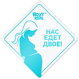 Наклейка для авто Roxy-Kids Беременная за рулем, белая, дизайн 1, винил, 19*19 см