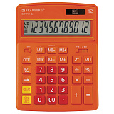 Калькулятор настольный Brauberg Extra-12-RG, 206x155 мм, 12 разрядов, двойное питание, оранжевый