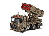 Военная машина-конструктор Funky Toys с ракетной установкой, фрикционная, свет, звук, 1:12, 28 см