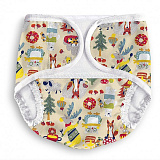 Трусики Multi Diapers Original, с карманом для сменного вкладыша, размер А, 3-6 кг, Лисы
