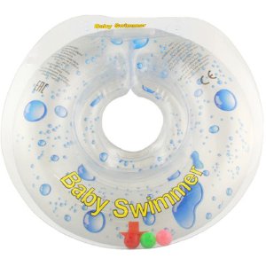Круг Baby Swimmer Капелька, на шею, для купания, с погремушкой - фото