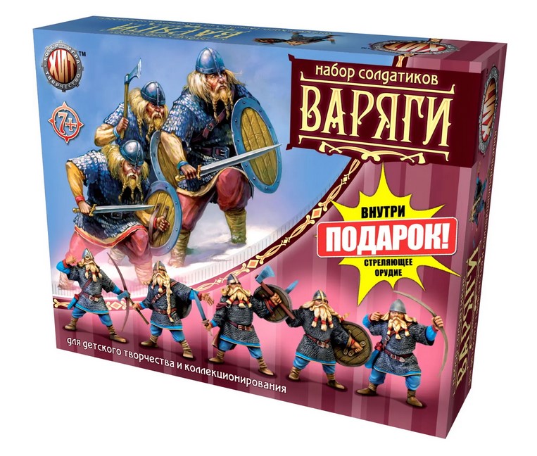 Набор солдатиков Технолог Битвы Fantasy Варяги и стреляющее орудие - фото