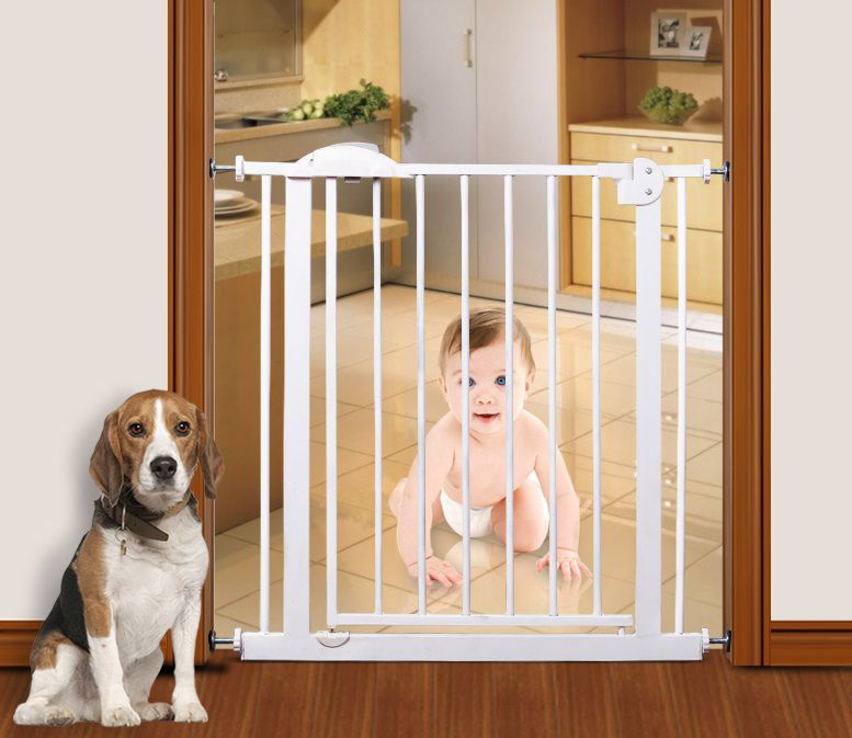Защитный барьер-калитка Baby Safe для дверного/лестн. проема, 75-85 см, белый - фото