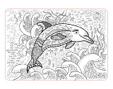 Коврик-раскраска ЯиГрушка Дельфин, маленький