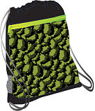 Мешок-рюкзак для обуви Belmil Green Cubic, с вент. сеткой и объем. карм. на молн., 35х43 см