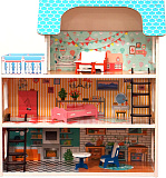 Кукольный домик SunnyToy Серафима, с мебелью