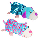 1TOY Вывернушка БЛЕСК с паетками 30 см Котик-Щенок,бирка,пакет