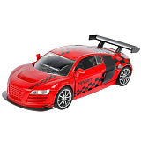 Модель машины Технопарк Спорткар, красная, инерционная, свет, звук, 14,5 см