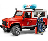 Внедорожник Bruder Land Rover Defender Station Wagon, Пожарная с фигуркой
