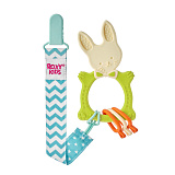 Универсальный прорезыватель Roxy-Kids Bunny, с держателем, зелёный
