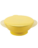 Тарелочка Happy Baby Feeding Bowl на присоске, с крышкой, Yellow