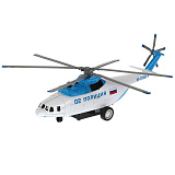 Модель Технопарк Полицейский вертолет, инерционная, свет, звук