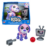 Интерактивная игрушка 1toy RoboPets Озорной щенок, розово-фиолетовый