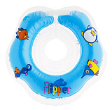 Надувной круг Roxy-Kids Flipper, на шею, для купания малышей, голубой