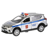 Модель машины Технопарк Toyota RAV4, Полиция, инерционная, свет, звук