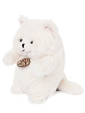 Мягкая игрушка Lapkin Толстый кот, 16 см, белый