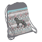 Мешок-рюкзак для обуви Belmil Horse, с вент. сеткой и объем. карм. на молн., 35х43 см