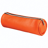 Пенал-косметичка Brauberg Экзотика, под фактурную кожу, оранжевый, 20х6х6 см