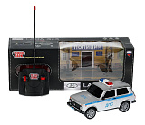 Модель машины Технопарк LADA 4х4 Полиция, серебристая, на радиоуправлении, свет