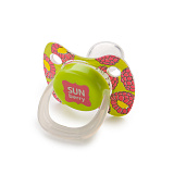 Соска-пустышка Happy Baby Baby Pacifier силиконовая, симм. формы, с колпачком, 0-12 мес., Lime