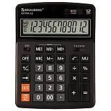 Калькулятор настольный Brauberg Extra-12-BK, 206x155 мм, 12 разрядов, двойное питание, чёрный