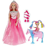Кукла Карапуз София, 29 см, с дочерью на лошадке, с аксесс.