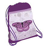 Мешок-рюкзак для обуви Belmil Shiny Butterfly, с вент. сеткой и объем. карм. на молн., 35х43 см