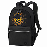 Рюкзак Brauberg Fashion City Skull, универсальный, 2 отделения, черный, 46х31х15 см, 25L