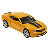 Модель машины Технопарк Chevrolet Camaro SS, желтая, инерционная