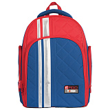 Рюкзак Tiger Family синий/красный, с ортопедической спинкой, для средней школы, 39х31х22 см