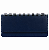 Планинг Brauberg Imperial настольный, недатированный, 305x140 мм, кожзам, 60 л., синий
