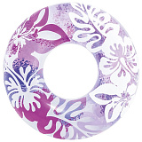 Надувной круг Intex Clear Color Tube, фиолетовый, 91 см