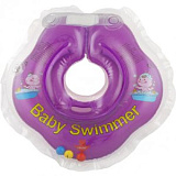 Круг Baby Swimmer Фиолетовый, на шею, для купания, с погремушкой