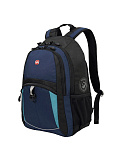 Рюкзак Wenger, универсальный, сине-черный, бирюзовые вставки, 22 л, 33х15х45 см