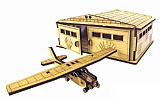 Cборная модель AltairToys Ангар с самолетом, в коробке