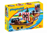 Конструктор Playmobil 1.2.3 Пиратский корабль
