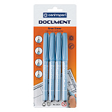 Ручки капиллярные линеры Centropen Document, набор 4 шт., линия 0,1/0,3/0,5/0,7 мм, черные