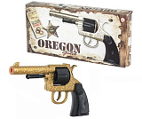 Пистолет Edison Oregon Metall Gold Western, 21.5 см, короб.
