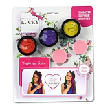 Набор 1Toy Lucky Пудра для волос 3 цвета со спонжем, фиолетовый, красный, желтый