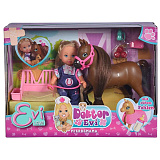 Кукла Simba Еви, Набор с беременной лошадкой, 12 см